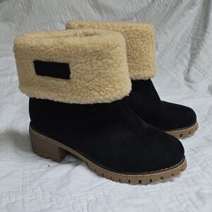 Cozy Black and Tan Women's Boots